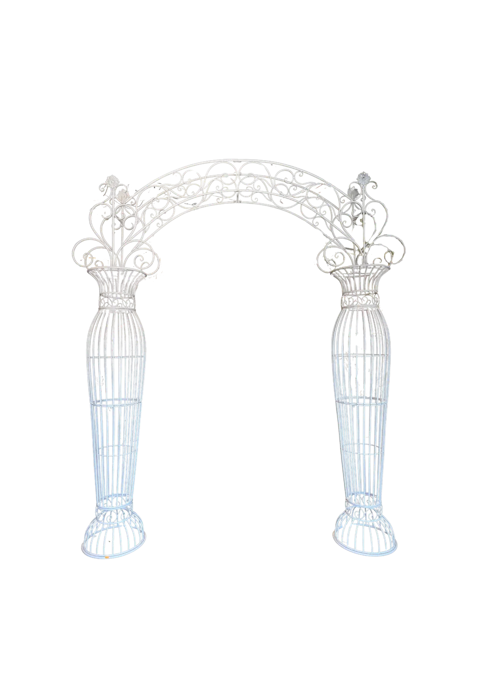 Feuillazur Médicis rouille vase verre 31x31x39 cm