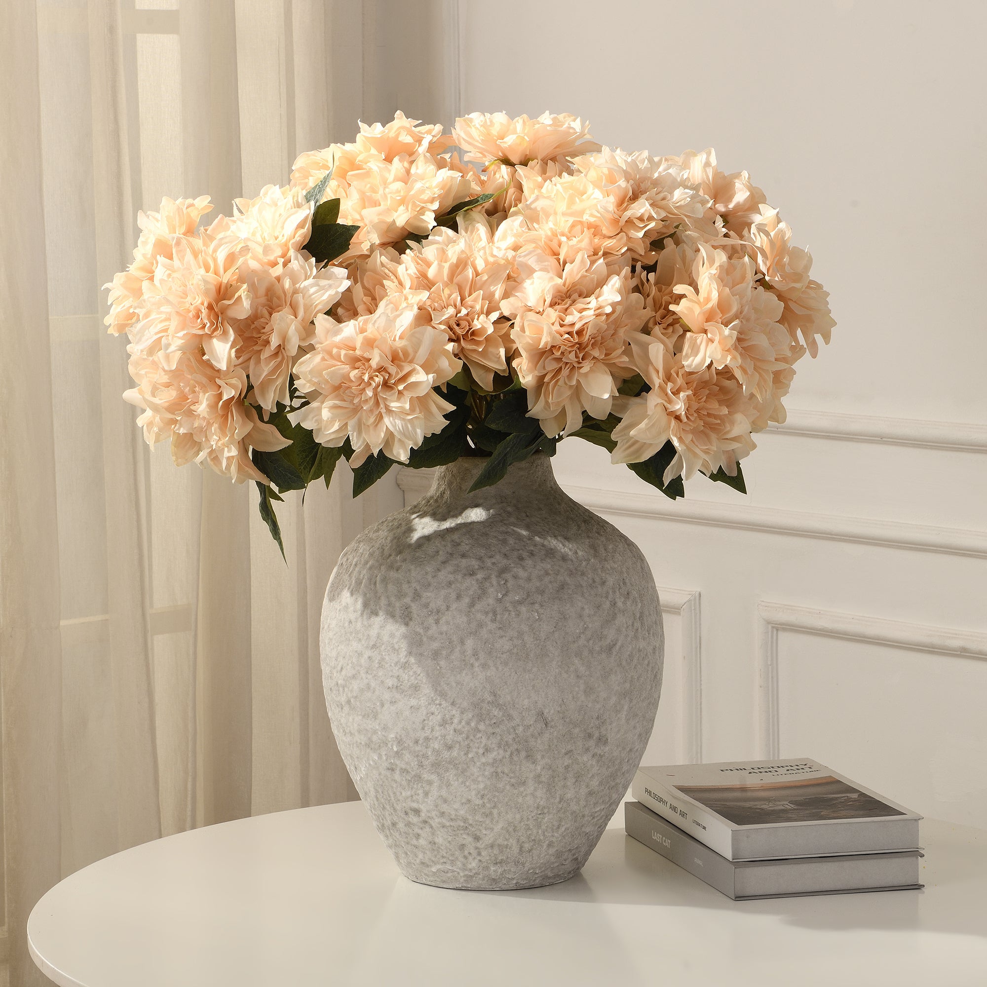 Sia Dahlia tige fleur artificielle 45 cm crème