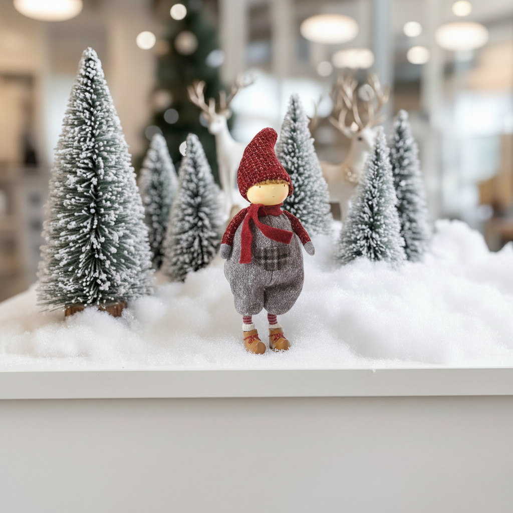 Sia Home Olaf Figurine Noël Garçon Rouge 33 cm