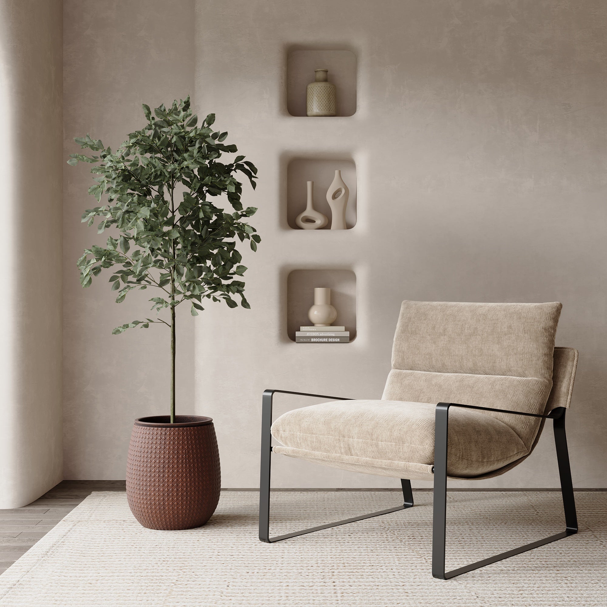 Sia Home Zen cache-pot rouge 38 cm losanges