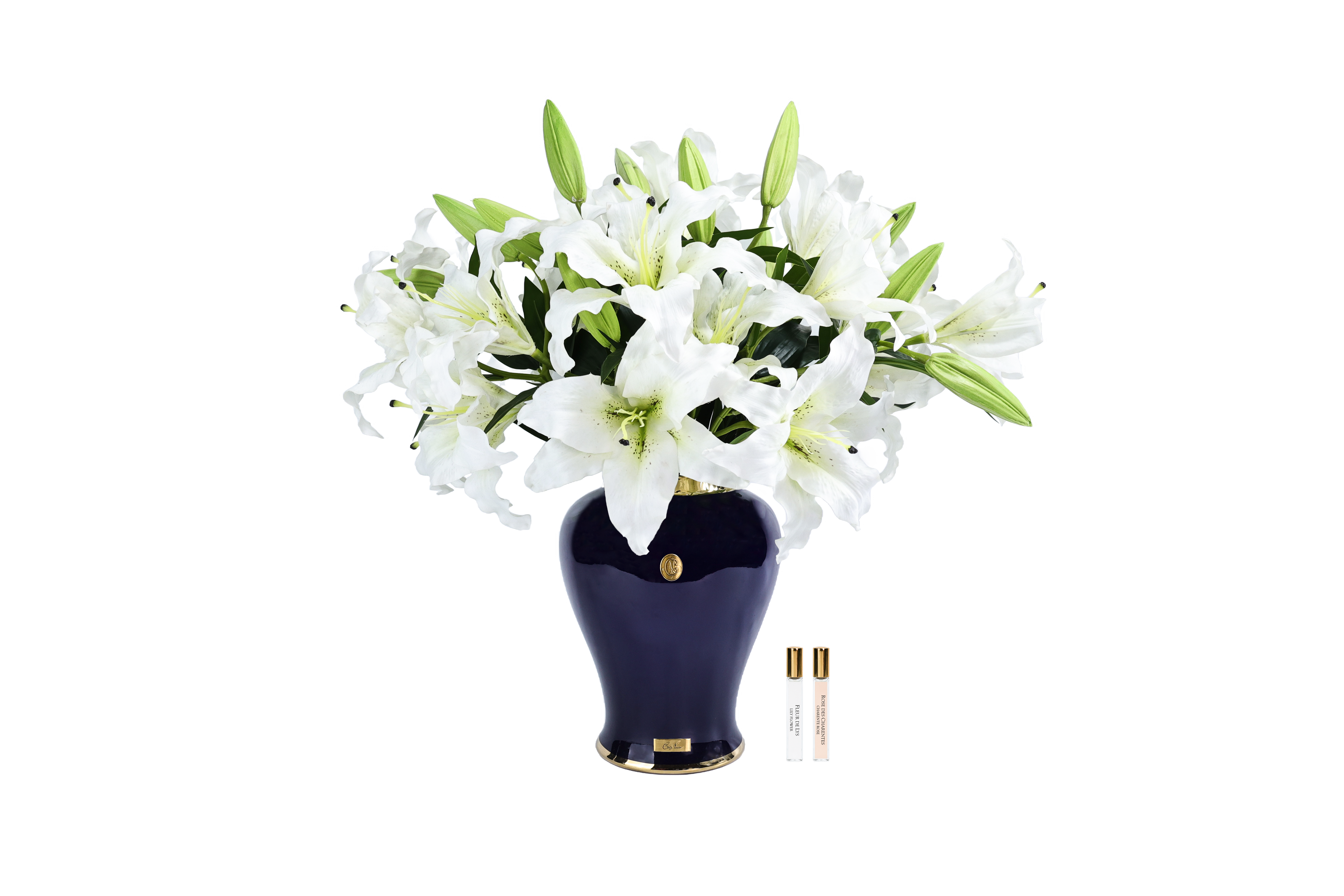 Côte Noire Imperial Lilies IMPNL01 fleurs ivoire urne noire