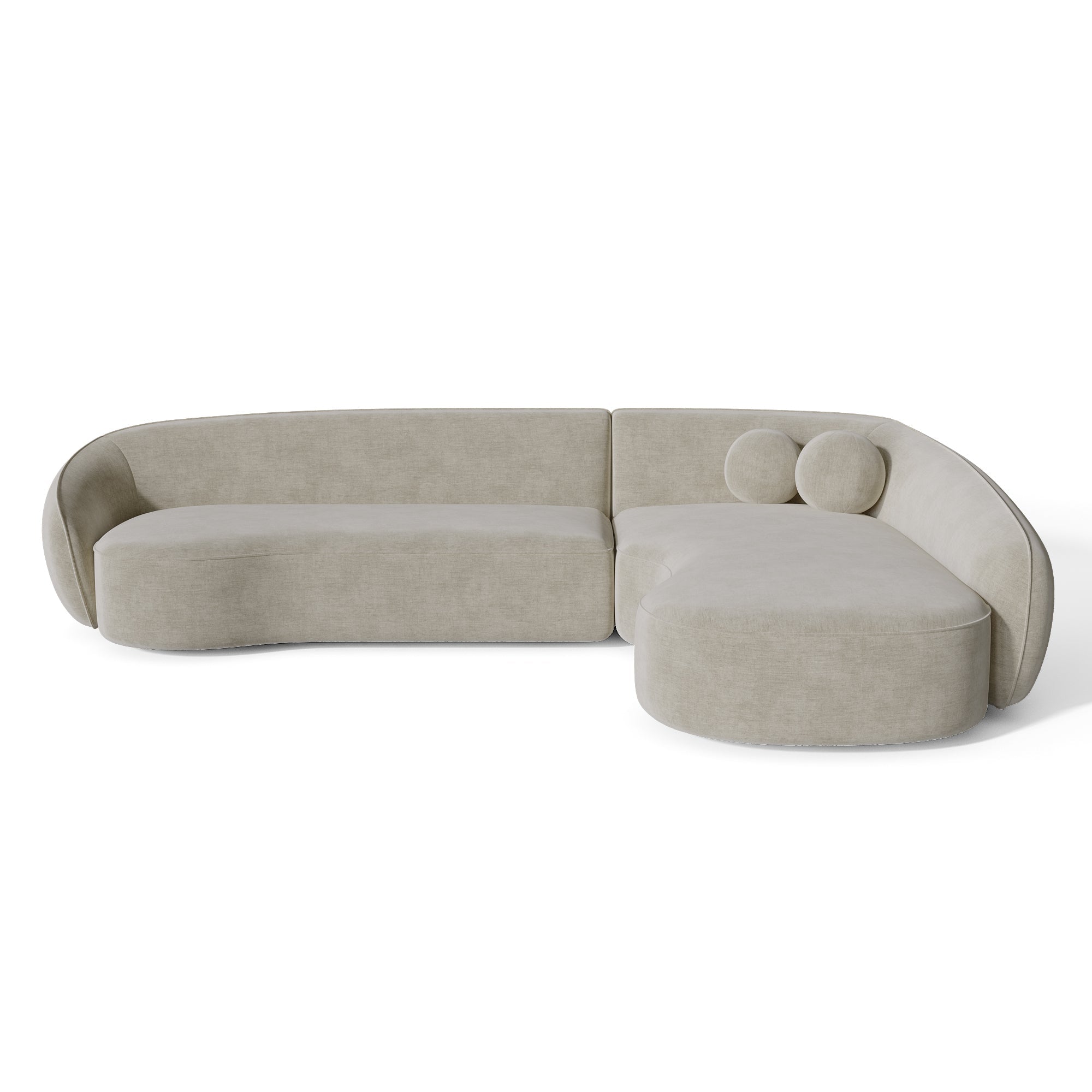 Sia Home Cooper canapé d'angle droit crème spacieux