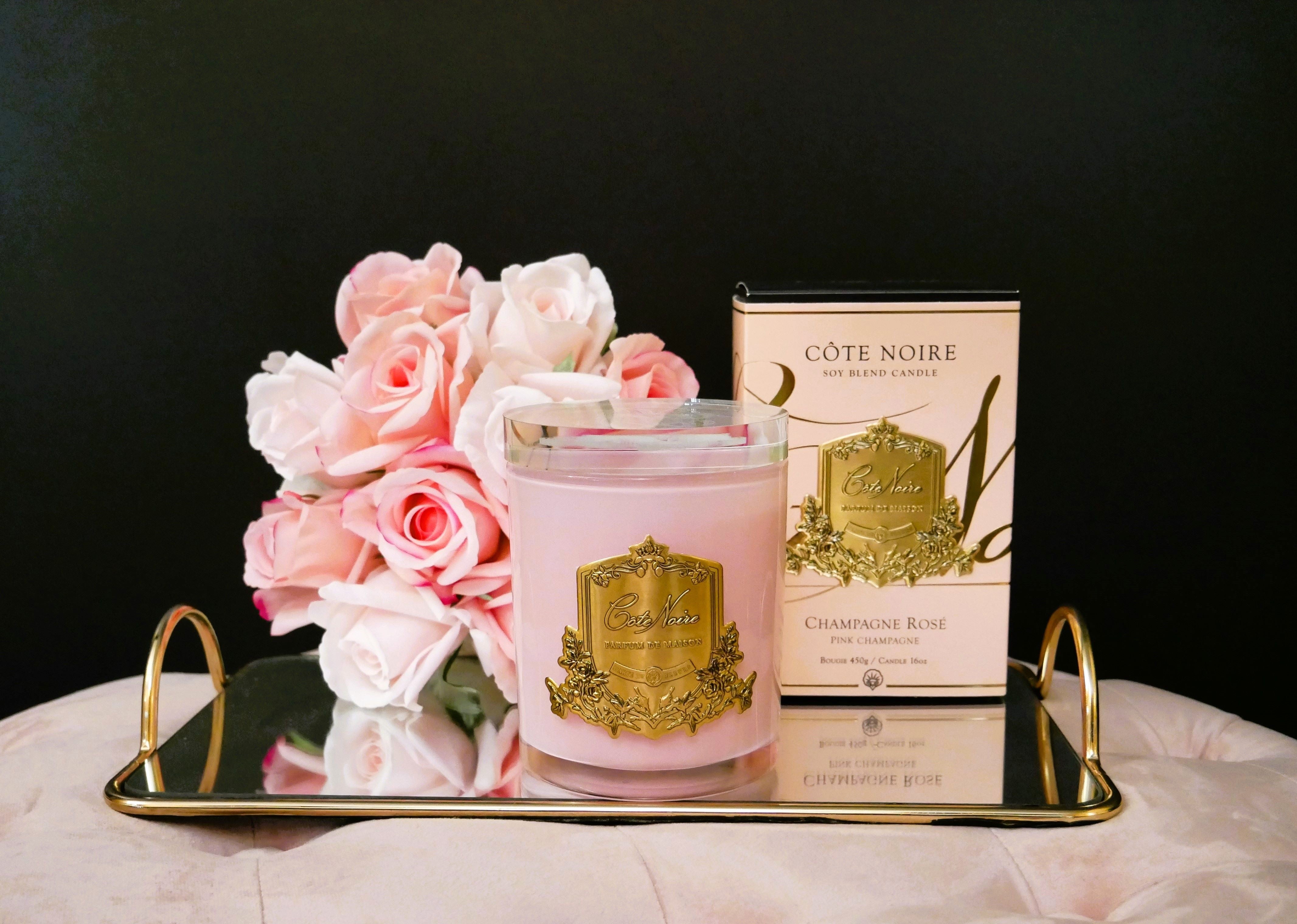 Côte Noire Soy Blend bougie Pink Champagne 450g rose