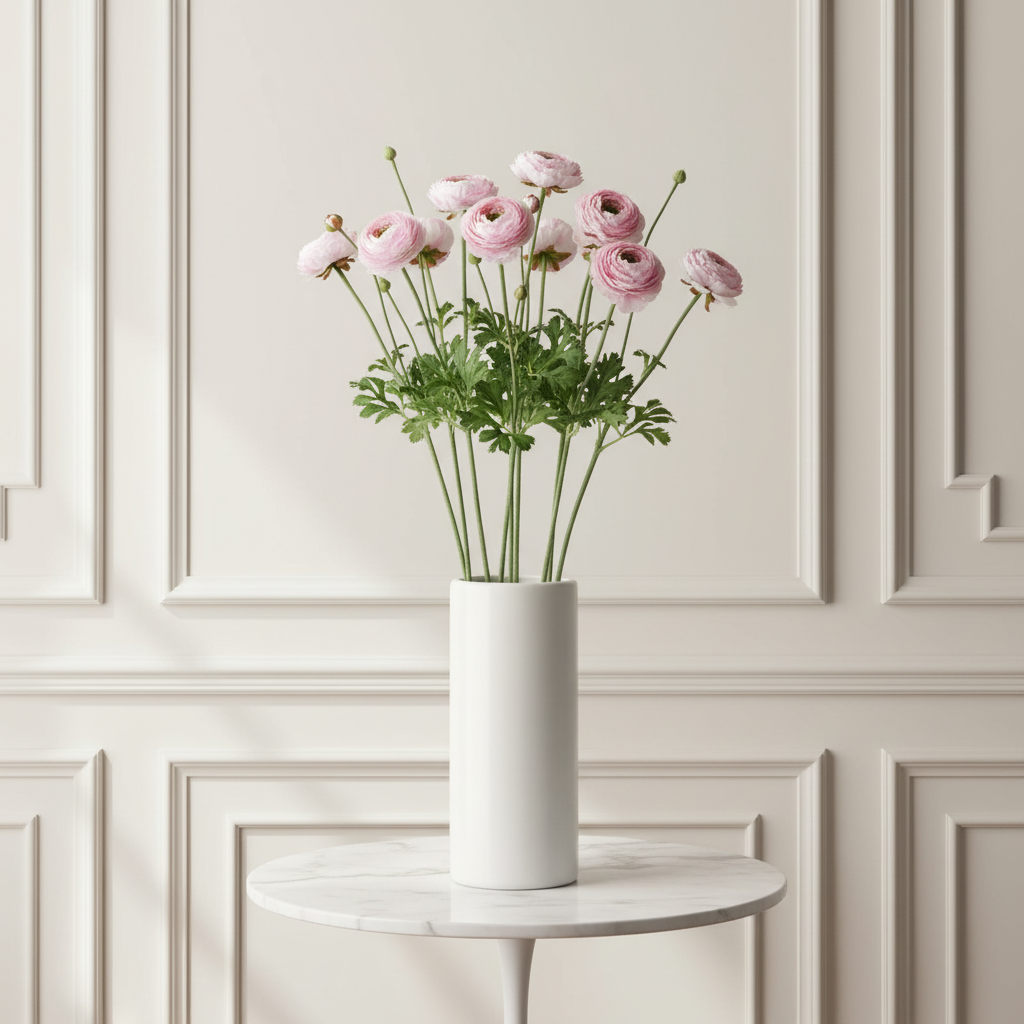 Sia Home Renoncule tige artificielle rose bourgeon 56 cm