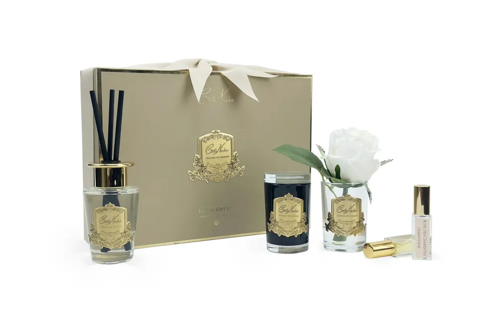 Côte Noire Gift Packs GP01 vanille coffret rose bougie