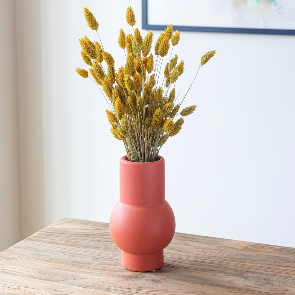 Flowrette Lindo Orange vase terre cuite orange émaillé