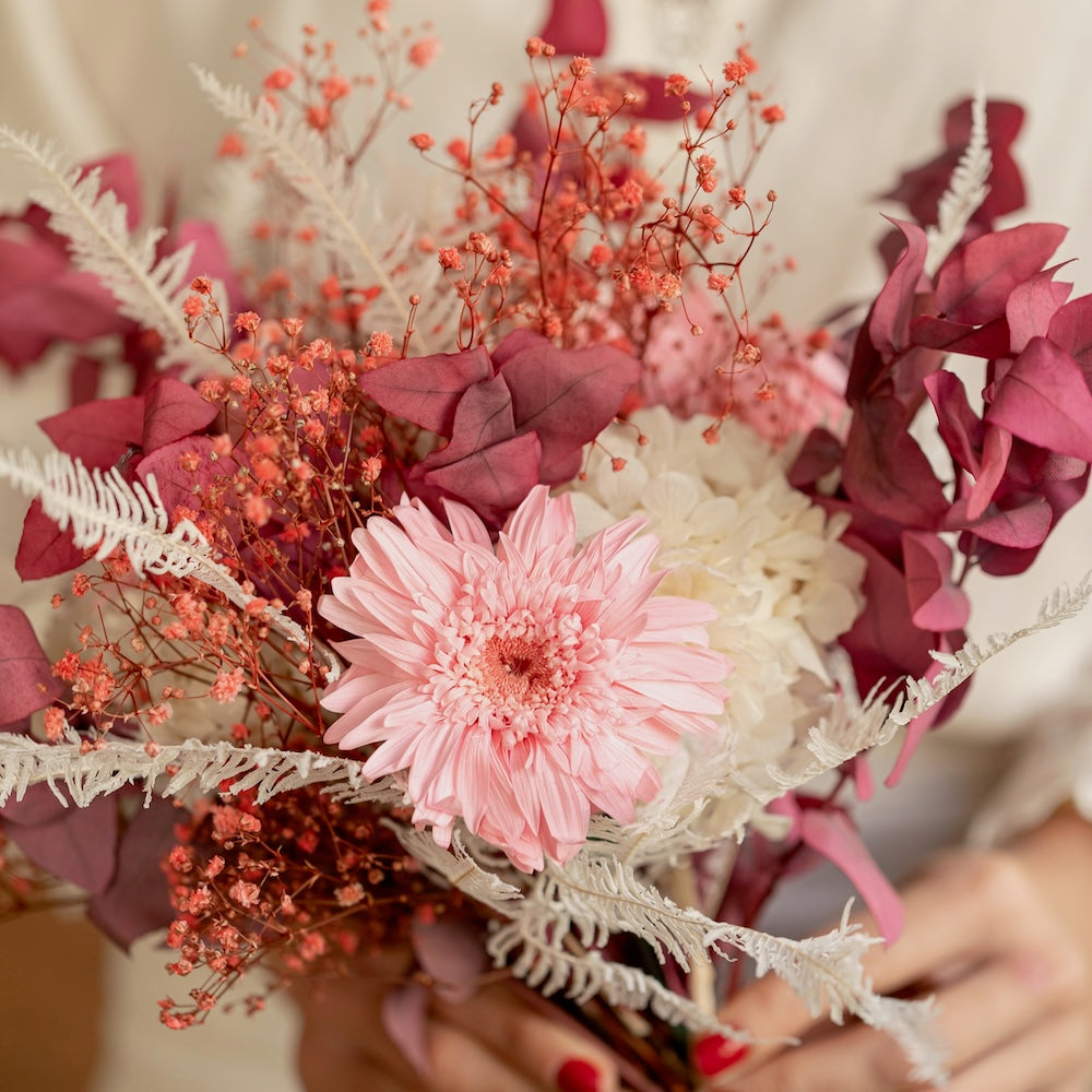 Flowrette Montmartre Bouquet Éternel Rose Gerbera Hortensia