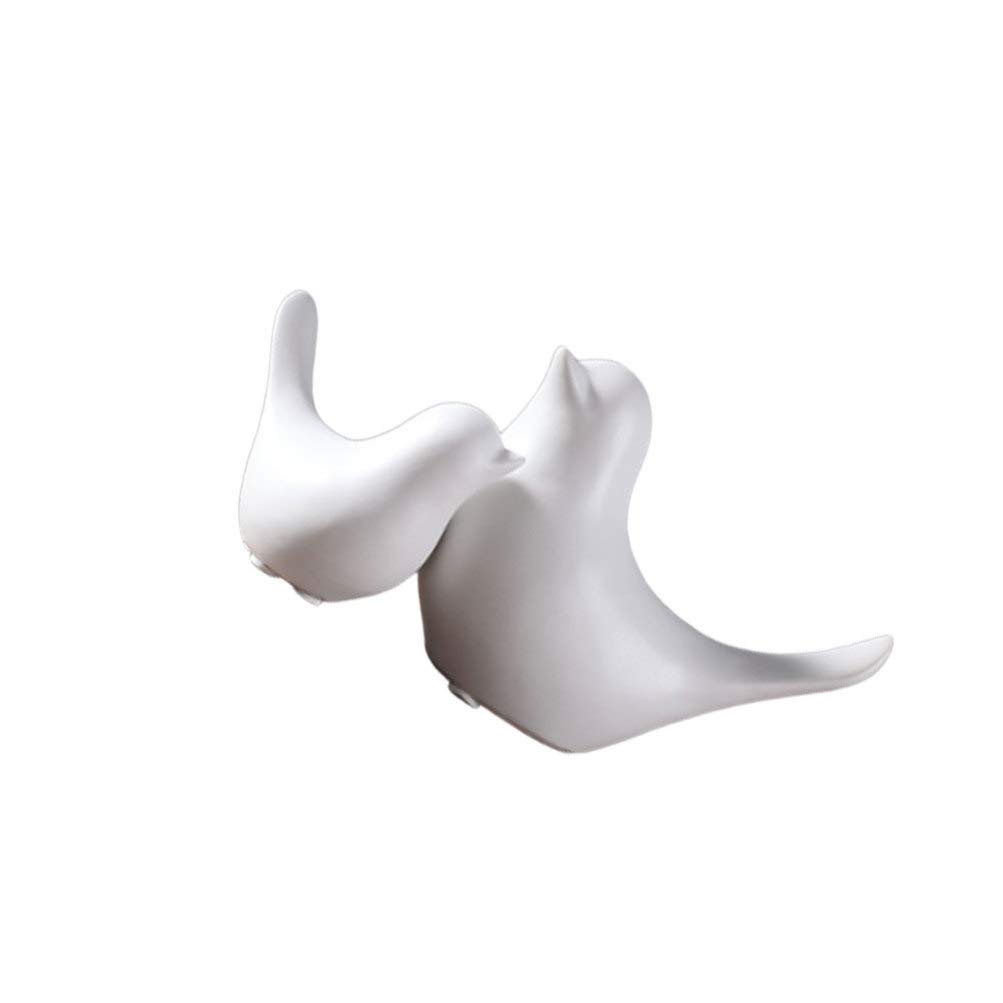 Winomo lot 2 oiseaux céramique blanche déco minimaliste