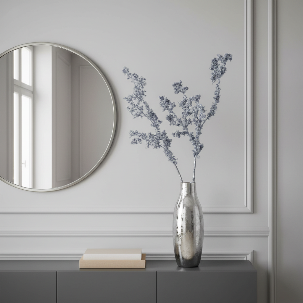 Sia Home branchage mousse métallisé cuivre bleu 84 cm