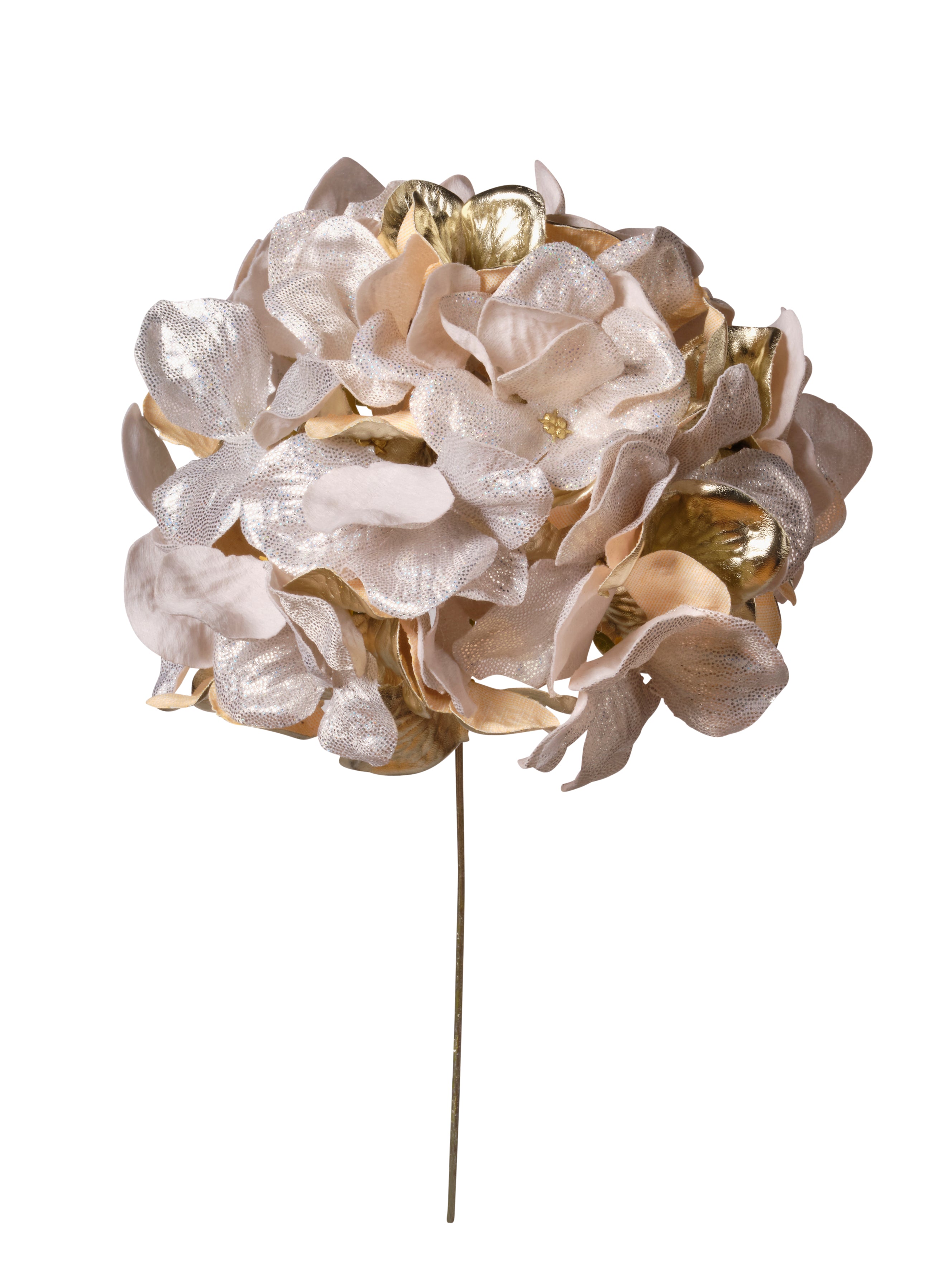 Feuillazur Rungis Hortensia Métallique Rouge 25cm Fleur