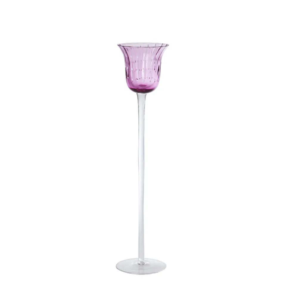 Sia Home Fairy photophore verre 35 cm mauve