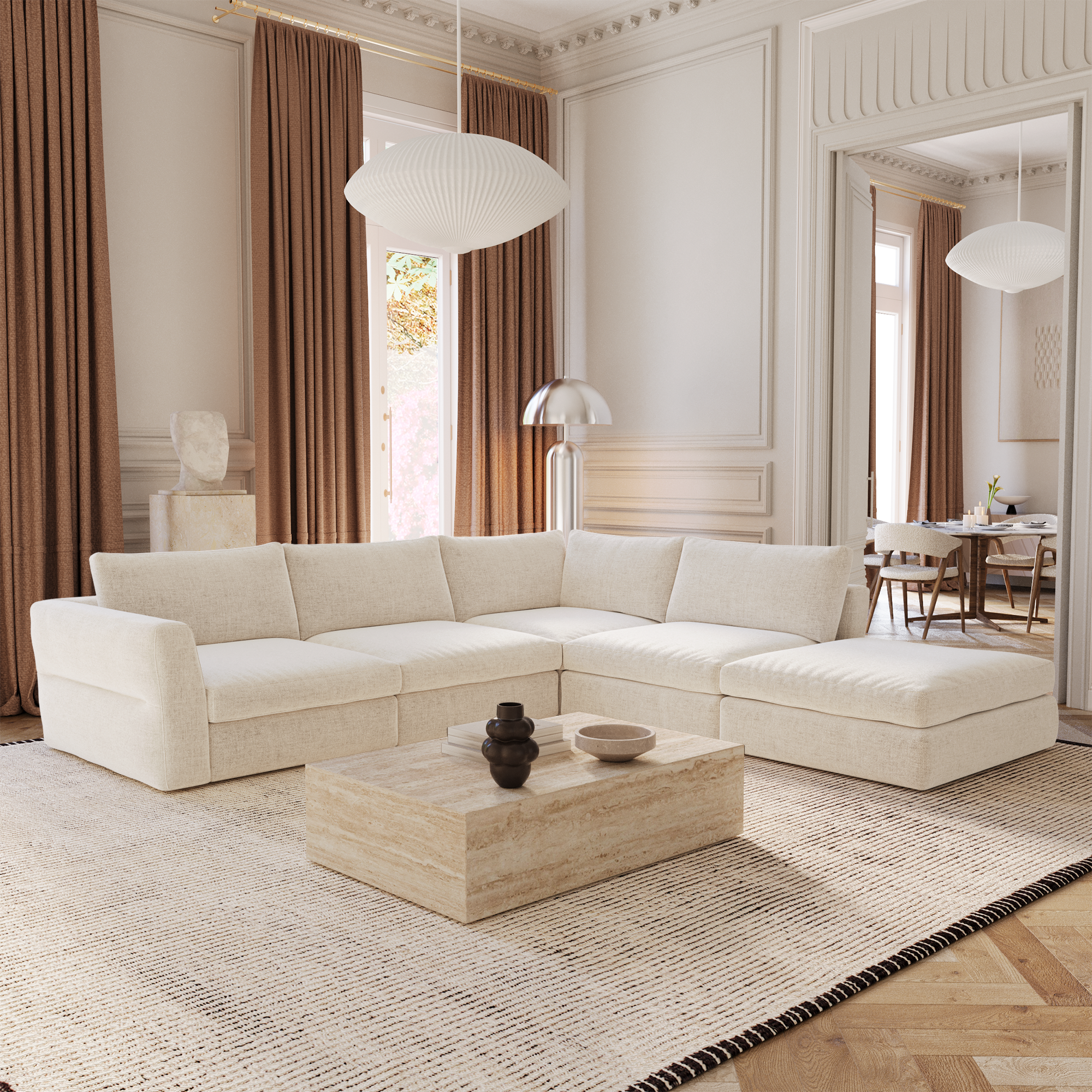 Sia Home Nest canapé grand angle droit 7 places