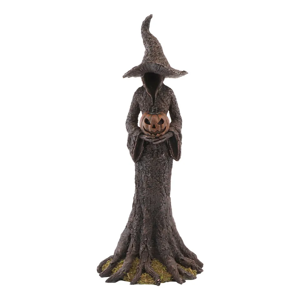 Feuillazur Rungis Statue sorcière forêt déco Halloween
