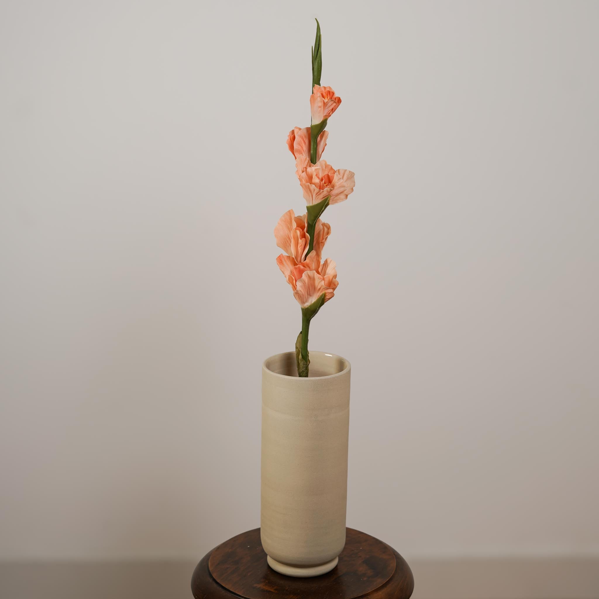 Flowrette Glaïeul artificiel abricot tige x1 charnu