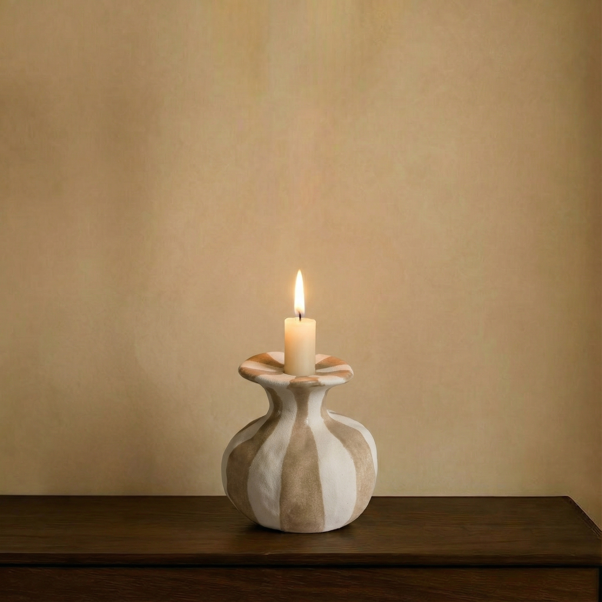Sia Bougeoirs Rivage 10 cm bougeoir céramique beige