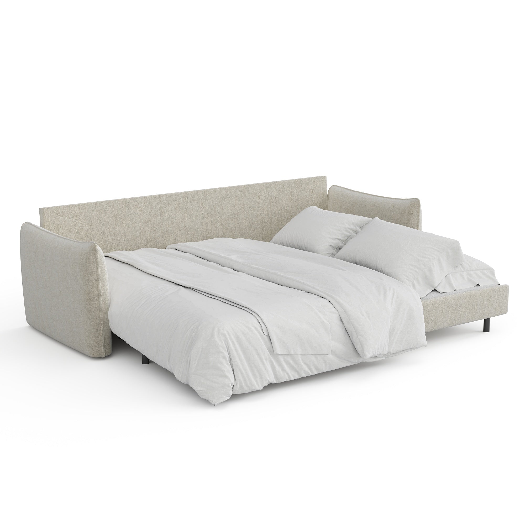 Sia Plume canapé convertible crème couchage ressorts