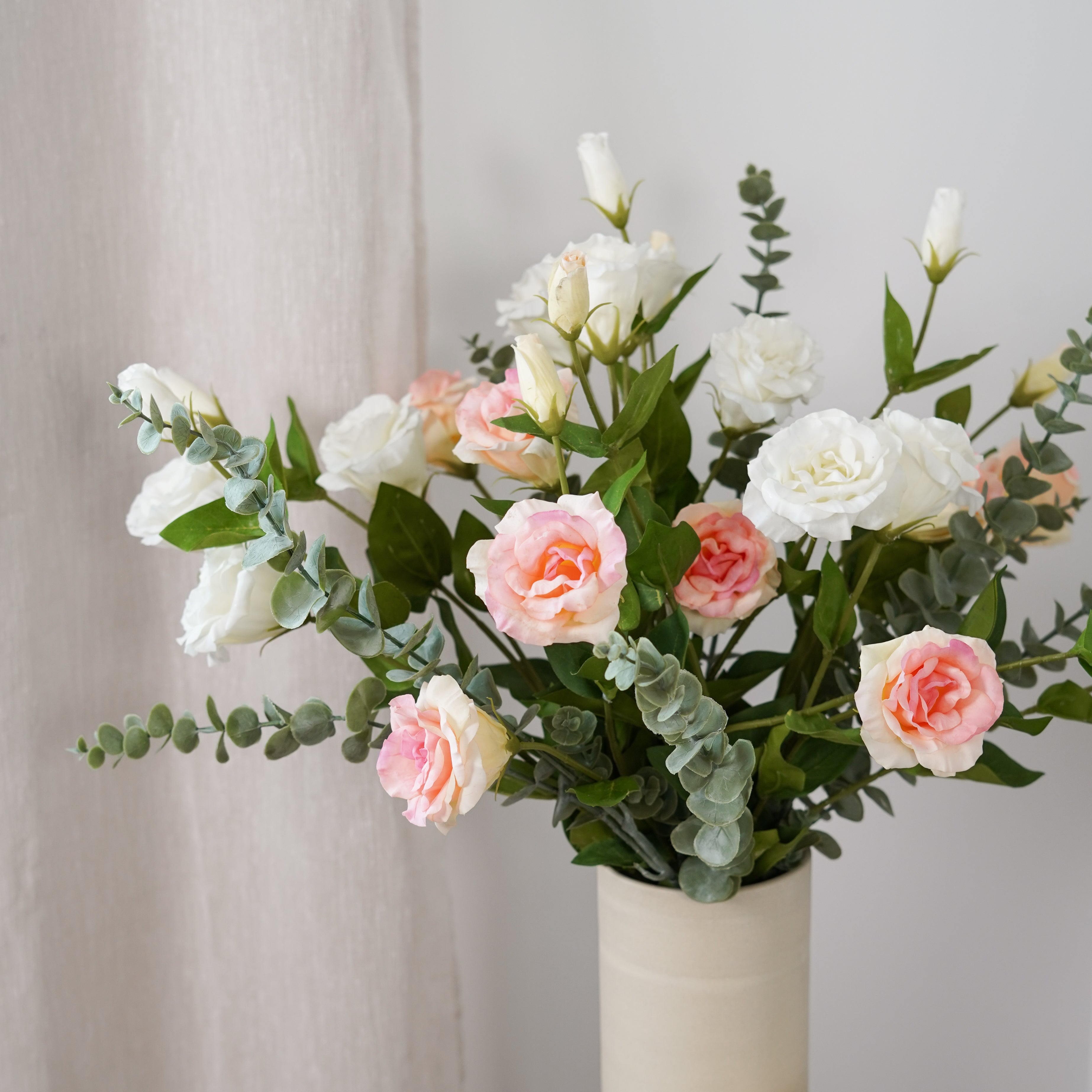 Flowrette bouquet Marie artificiel pastel lisianthus salon