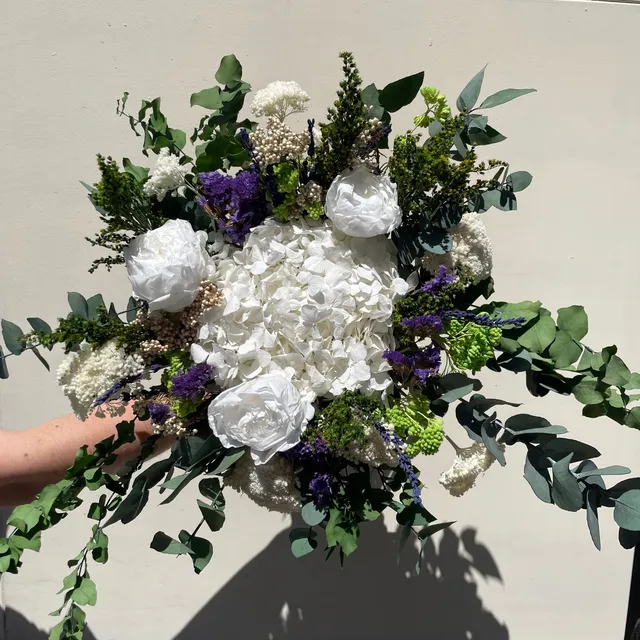 Ateliers Ouchamp Bouquets Rue Marbeau bouquet éternel blanc 40 cm