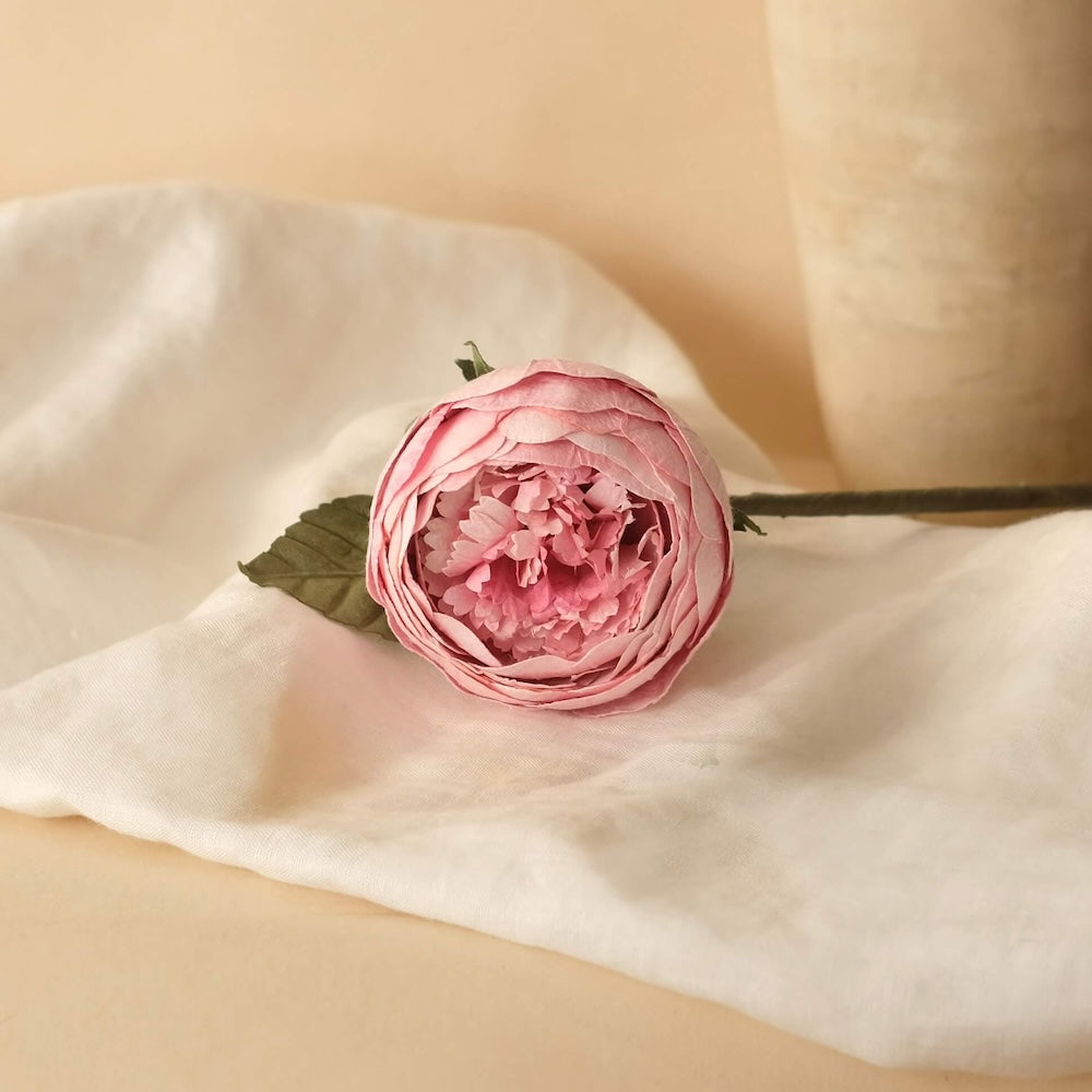 Flowrette Fleurs en papier pivoine fleur papier rose foncé x1