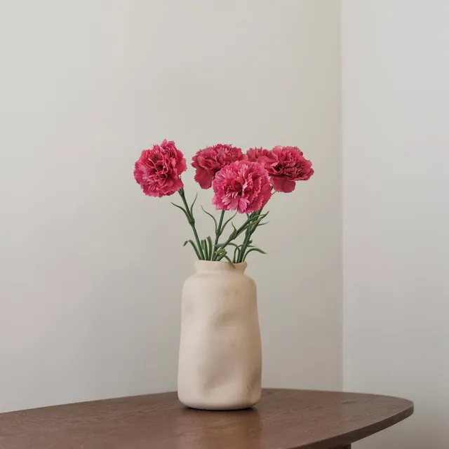 Flowrette Oeillet rose foncé fleur artificielle x1