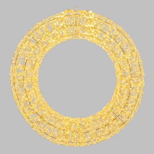 Feuillazur Rungis Couronne 3D HDM blanc 55cm lumineuse
