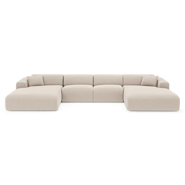 Sia Home Myra canapé symétrique beige 5 places