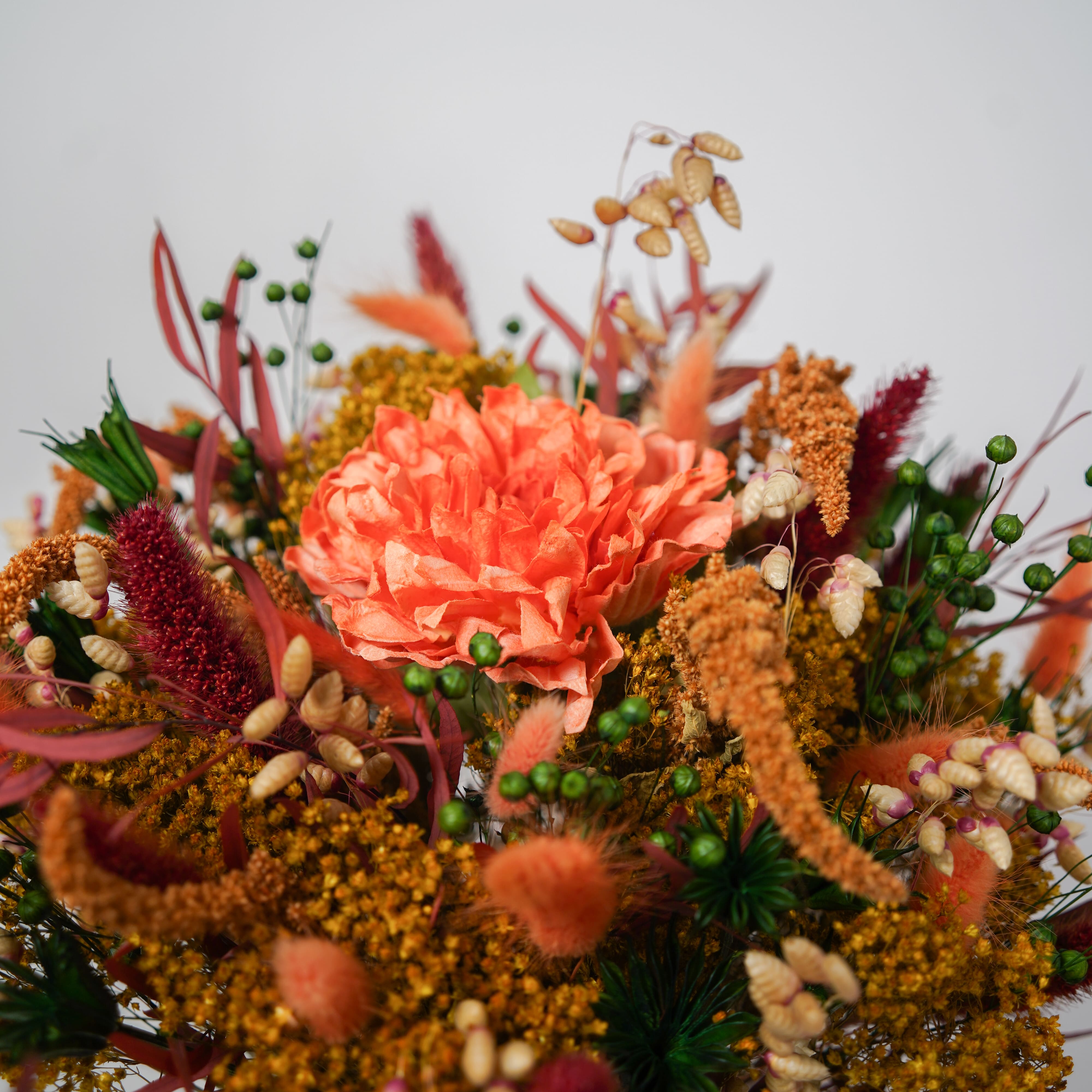 Flowrette Verlaine bouquet mixte séché papier automne