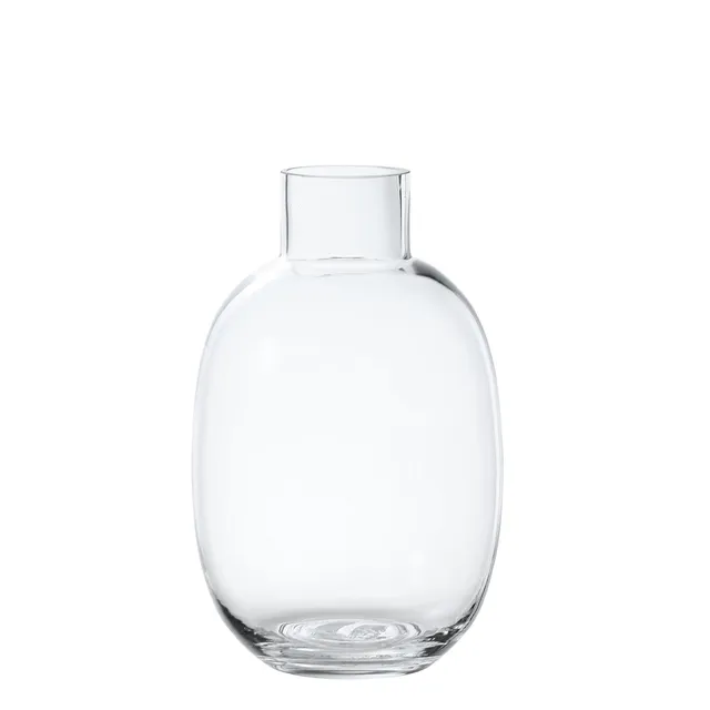 Sia Home Vases Arrondi col étroit vase verre transparent 27 cm