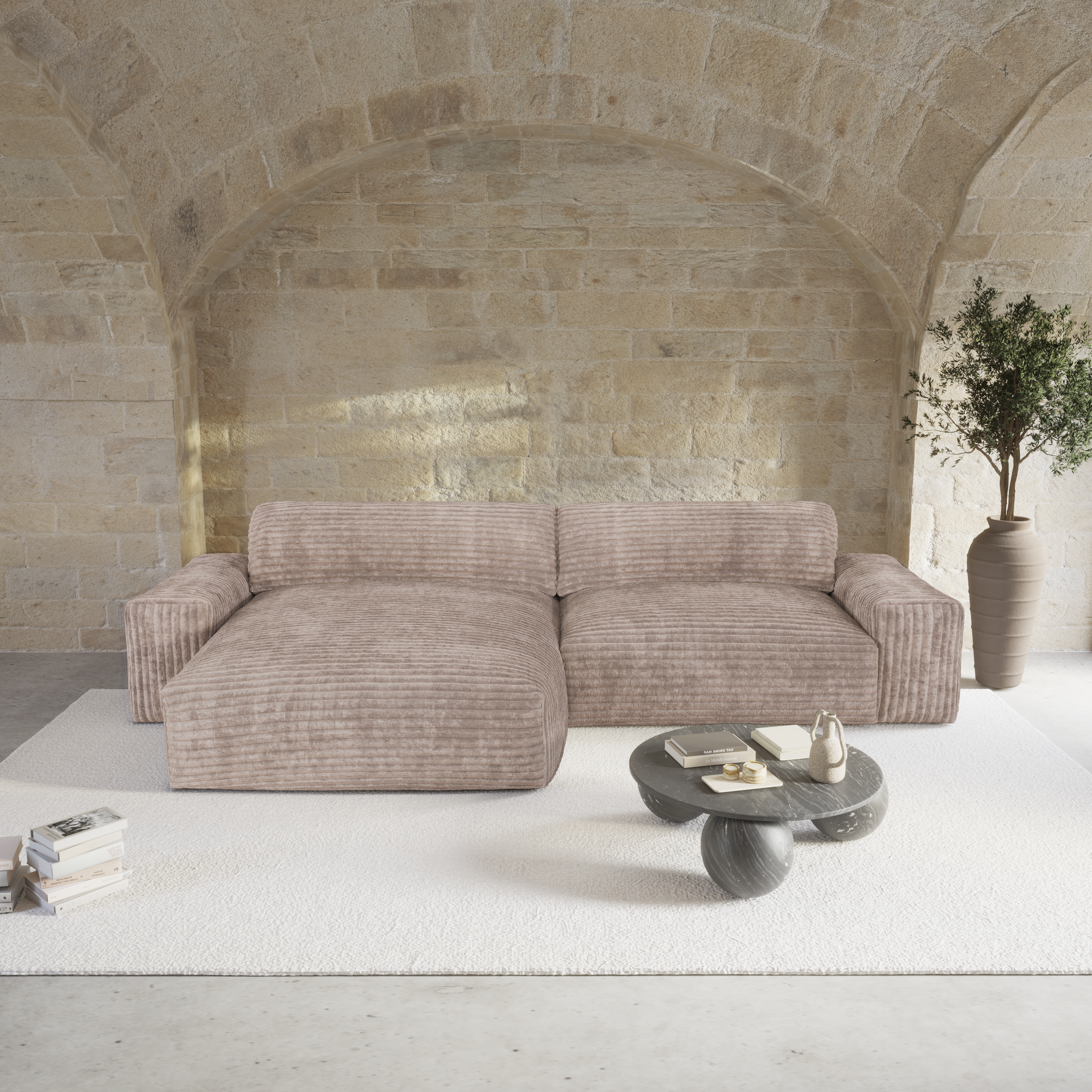 Sia Home Bliss canapé d'angle gauche noir