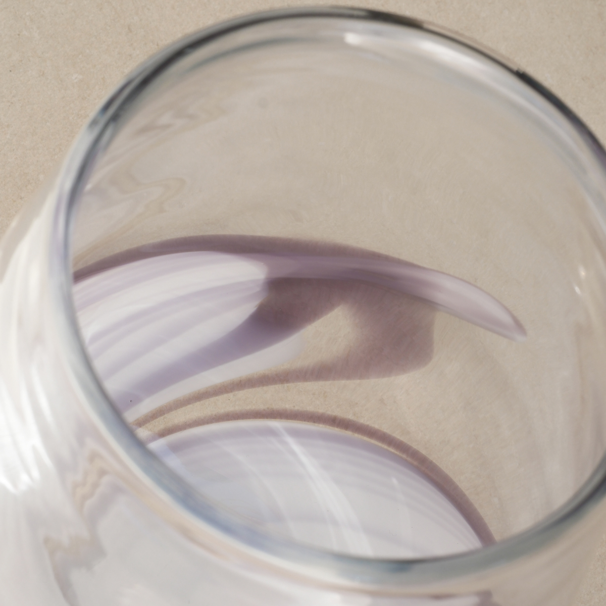 Sia Home Almond vase verre violet transparent 23 cm