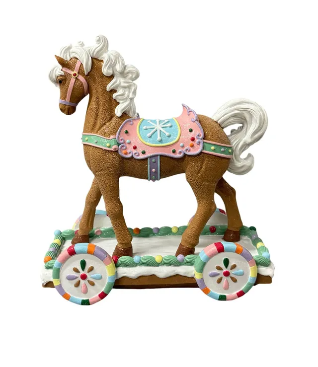 Feuillazur Rungis Cheval gourmand décoration Noël 34x16x38 cm