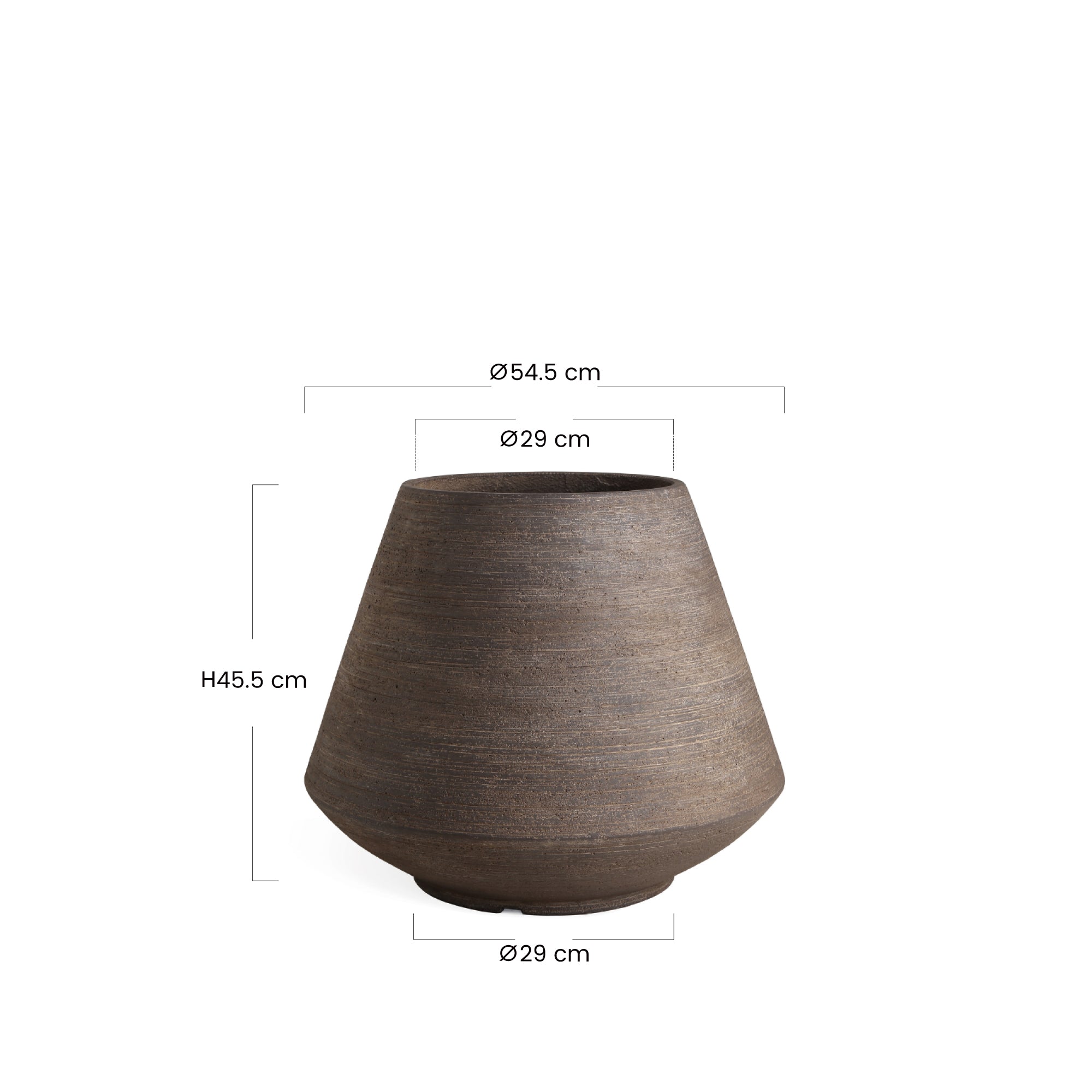 Sia Home Zen cache-pot conique marron foncé 46 cm