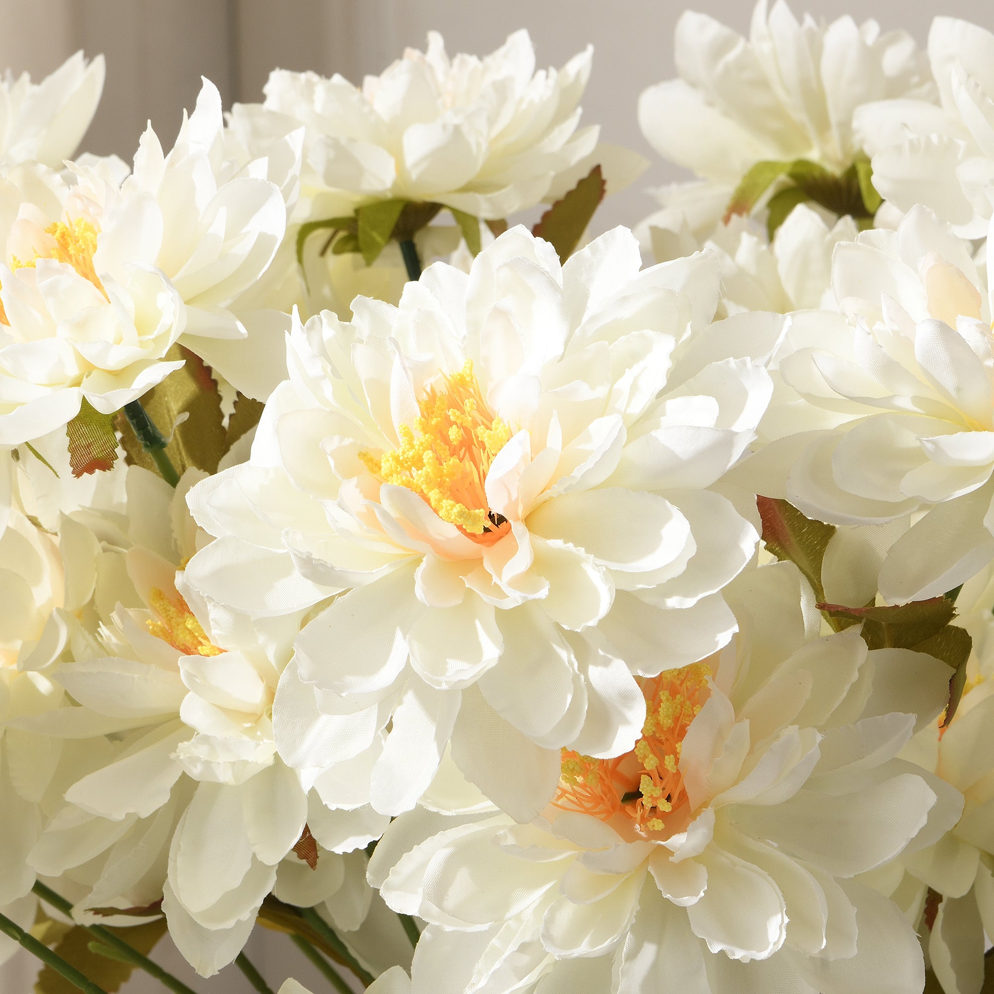 Sia Home Tige de Dahlia 3 fleurs 63 cm fleur blanche