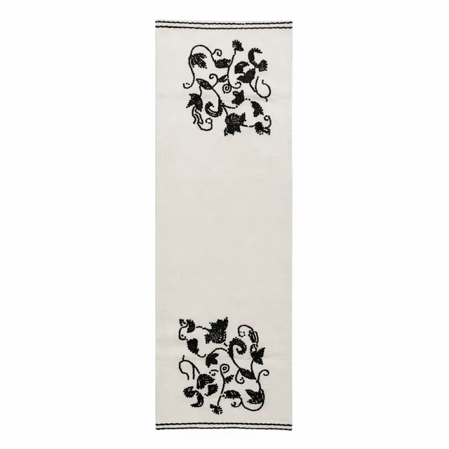 Sia Home Viva chemin de table beige 140x40 fleurs brodées