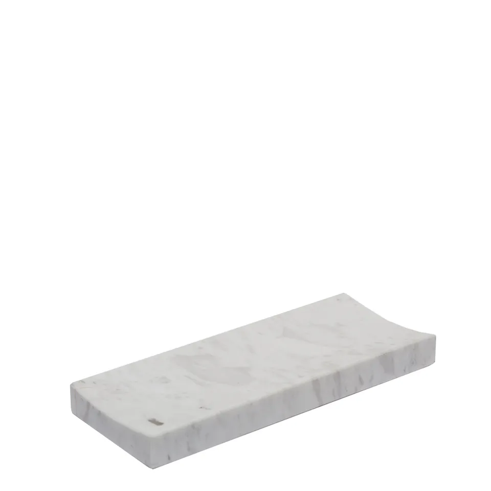 Sia Home Rangements Vide-poche Office coupelle marbre blanc