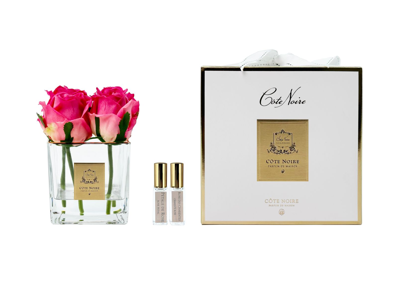 Côte Noire Couture SVC407 4 roses magenta verre parfumé