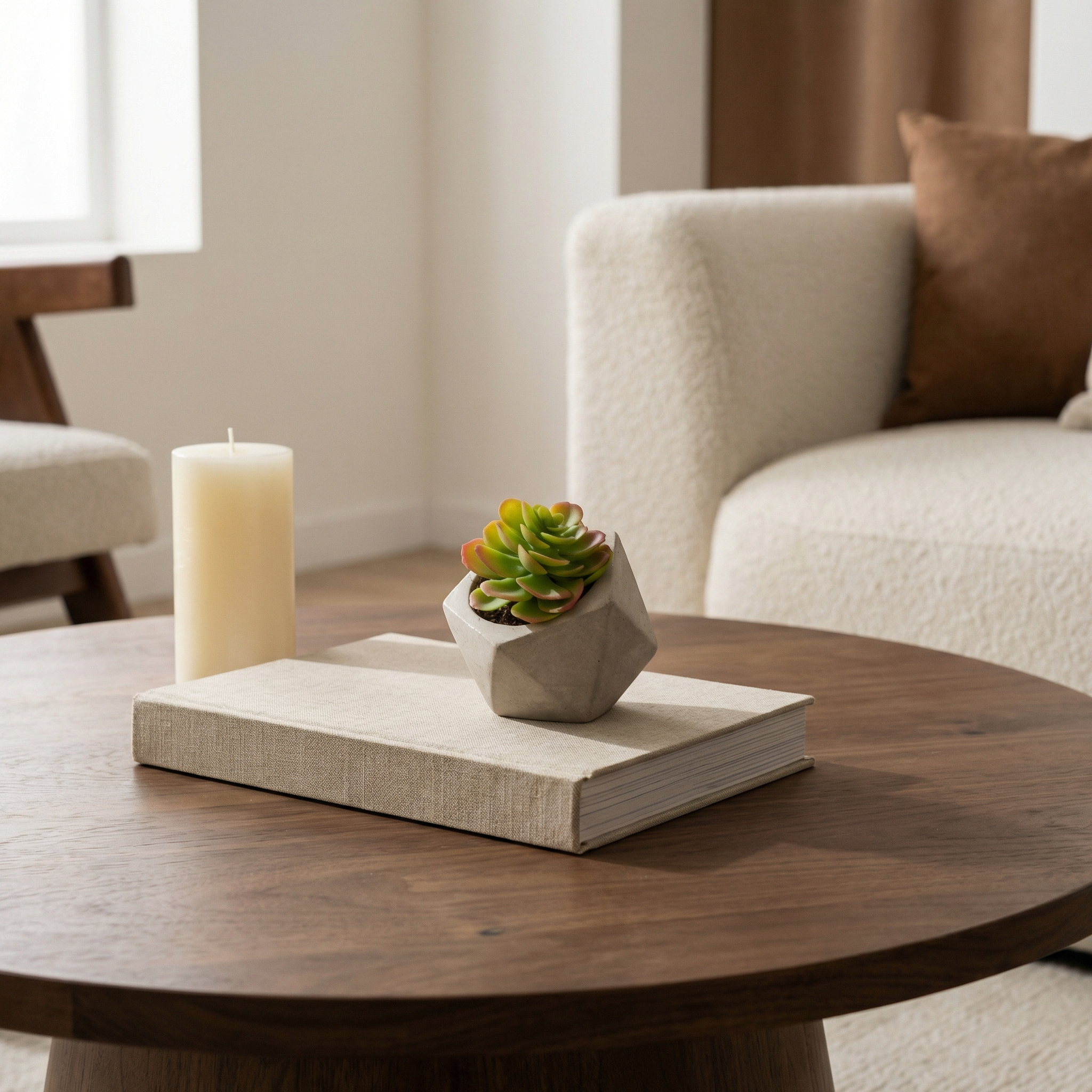 Sia Home Echeveria succulente artificielle pot vert