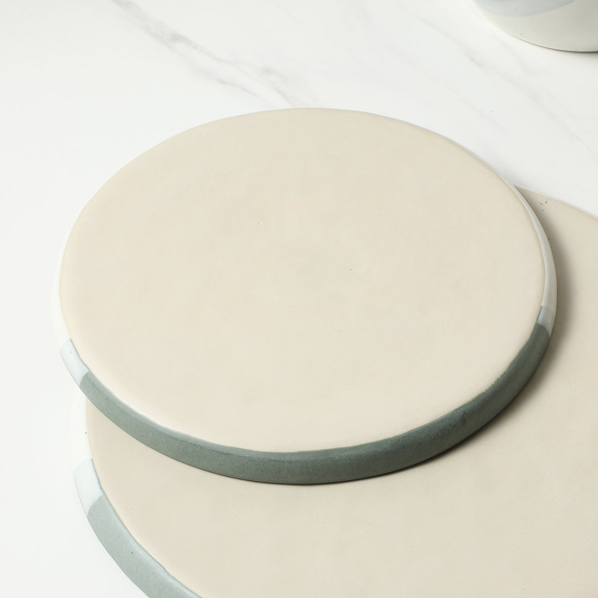 Sia Matty service 4 assiettes dessert vert 27 cm en grès