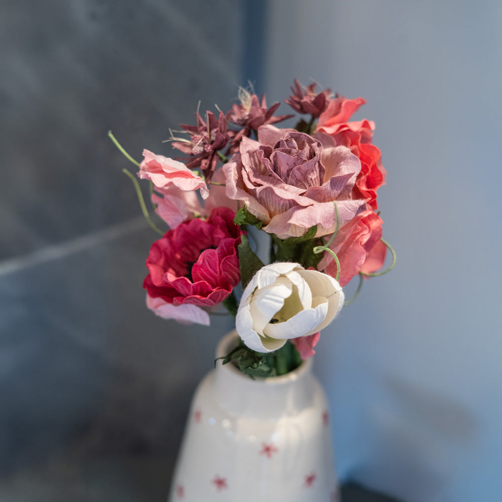 Flowrette Fleurs en papier Bouquet Gainsbourg rose violette et fuchsia