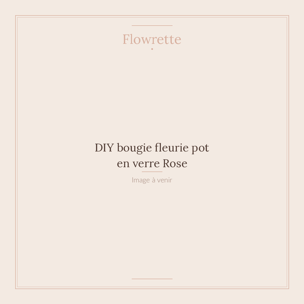 Flowrette Fleurie kit bougie DIY fleur de coton rose