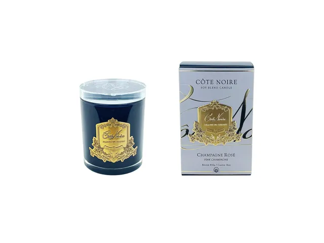 Côte Noire Soy Blend Candles bougie champagne rose 75g