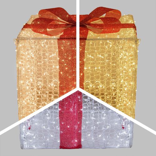 Feuillazur Rungis GTF paquet cadeau LED 85cm ruban rouge