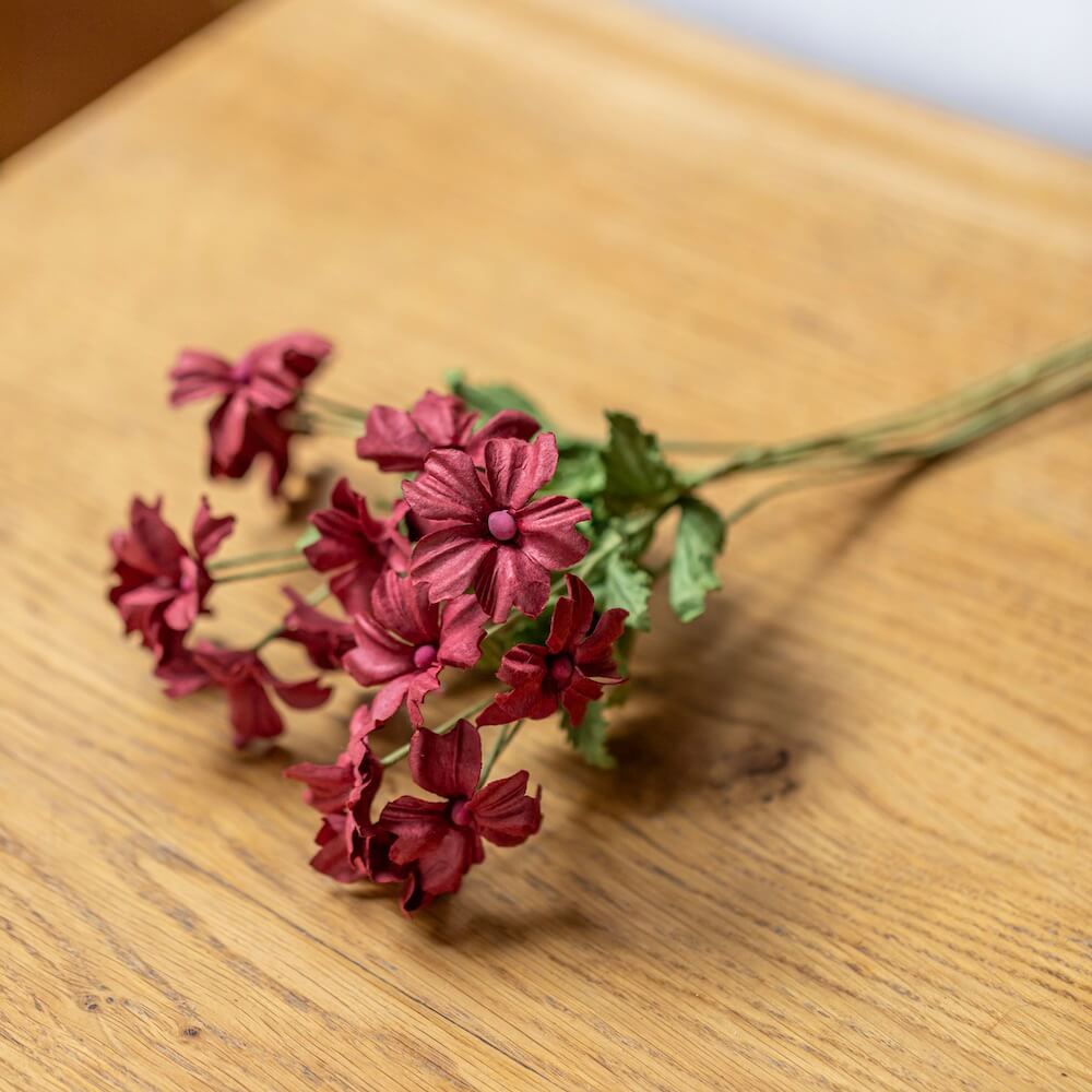 Flowrette Fleurs en papier Campanule fleur papier x1 bordeaux