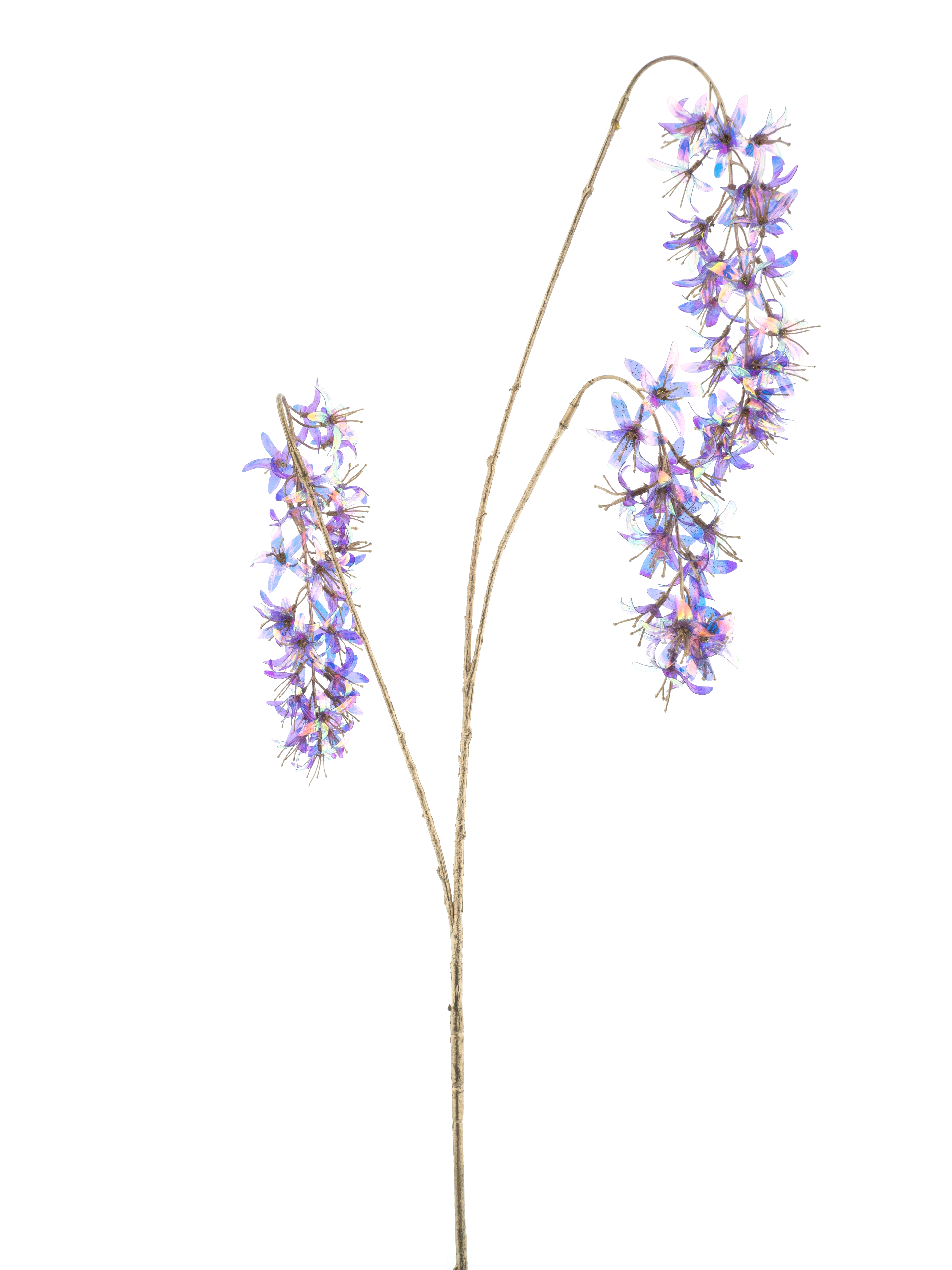 Feuillazur Rungis glycine holographique fleur artificielle crème 104cm