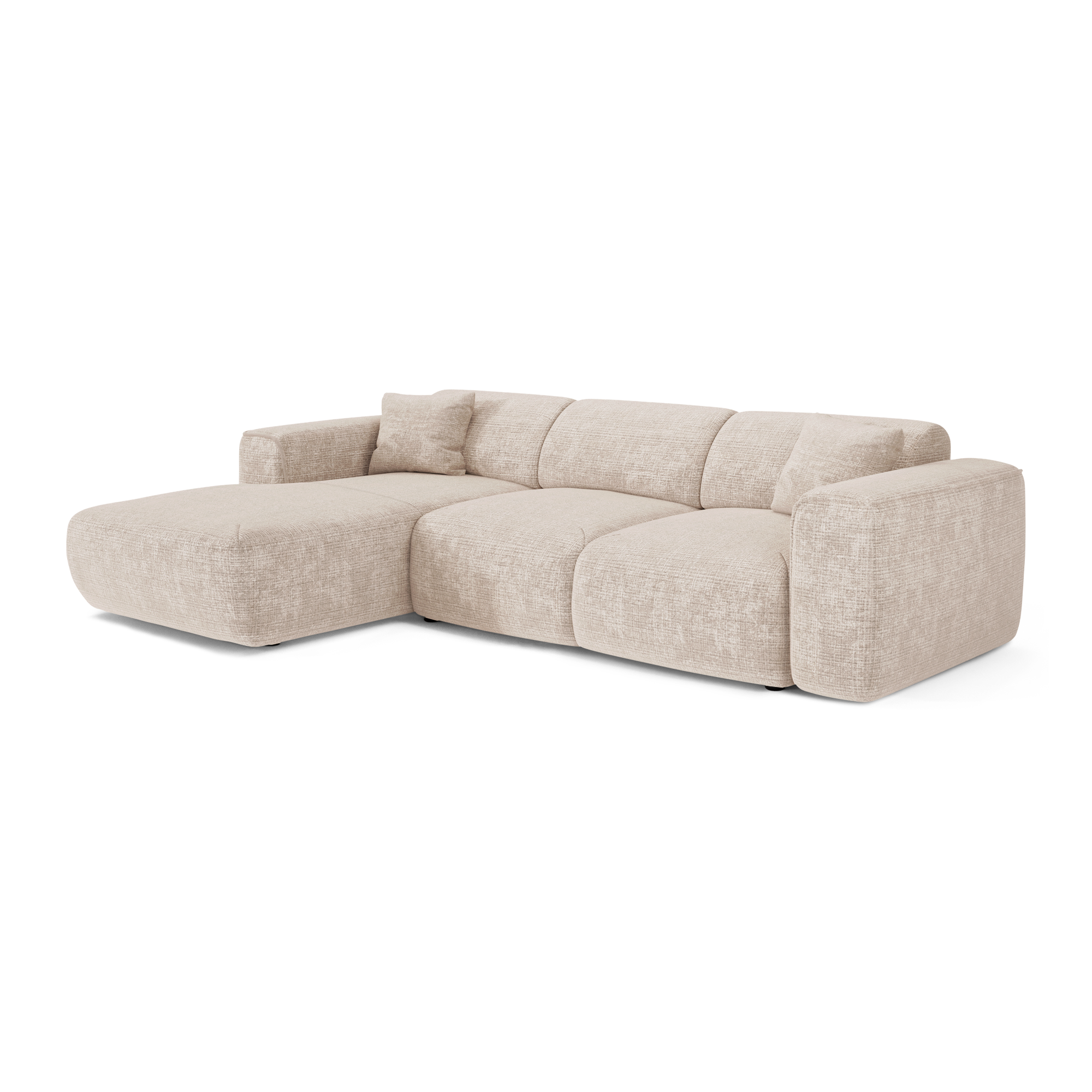 Sia Home Yuma angle gauche canapé convertible crème