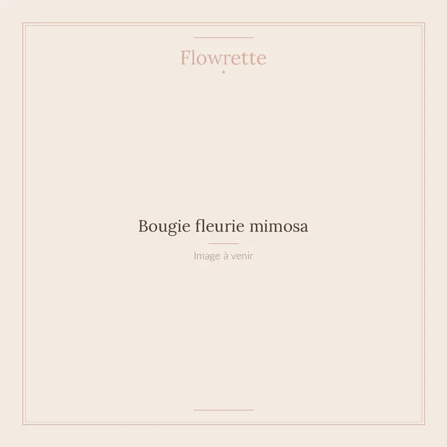 Flowrette Bougie Mimosa fleurie cire soja pot céramique