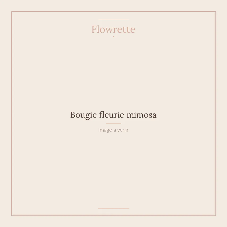 Flowrette Bougie Mimosa fleurie cire soja pot céramique
