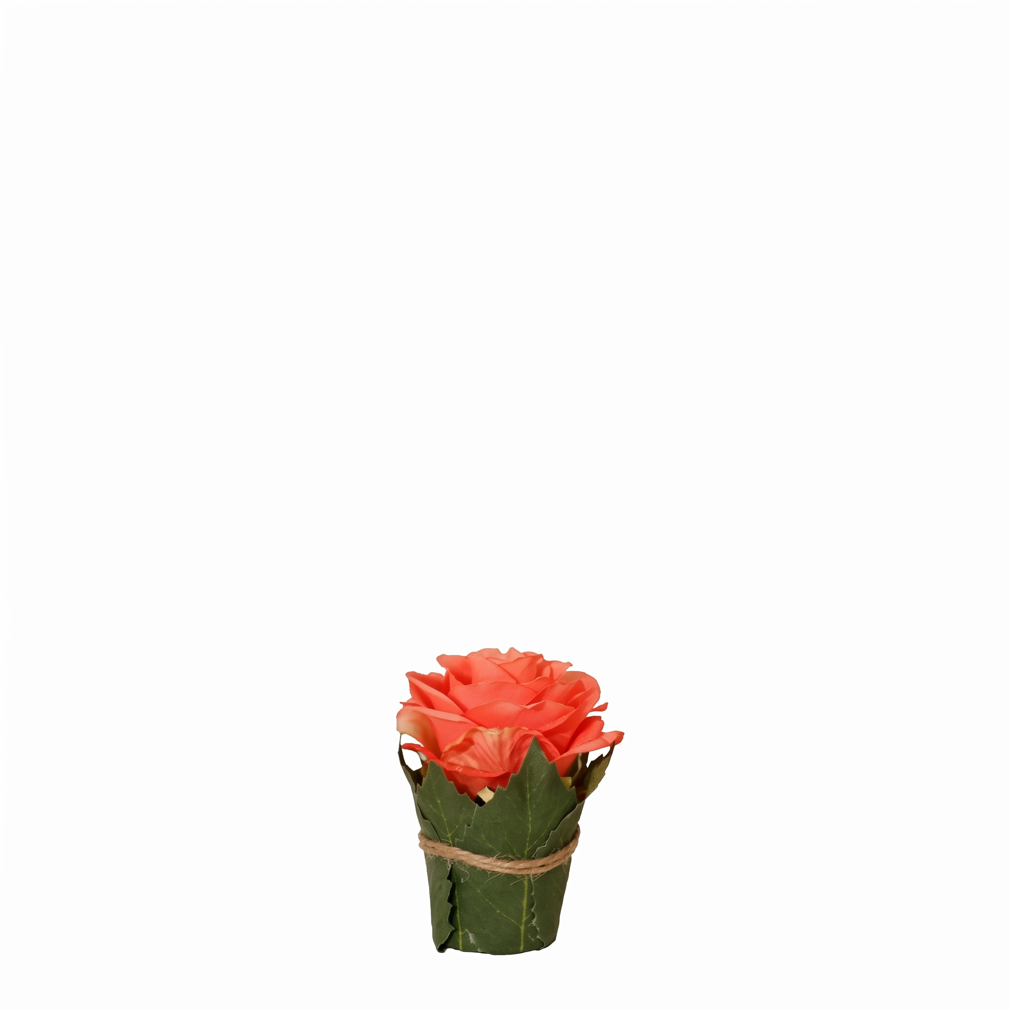 Sia Home Rose composition florale artificielle 9 cm corail