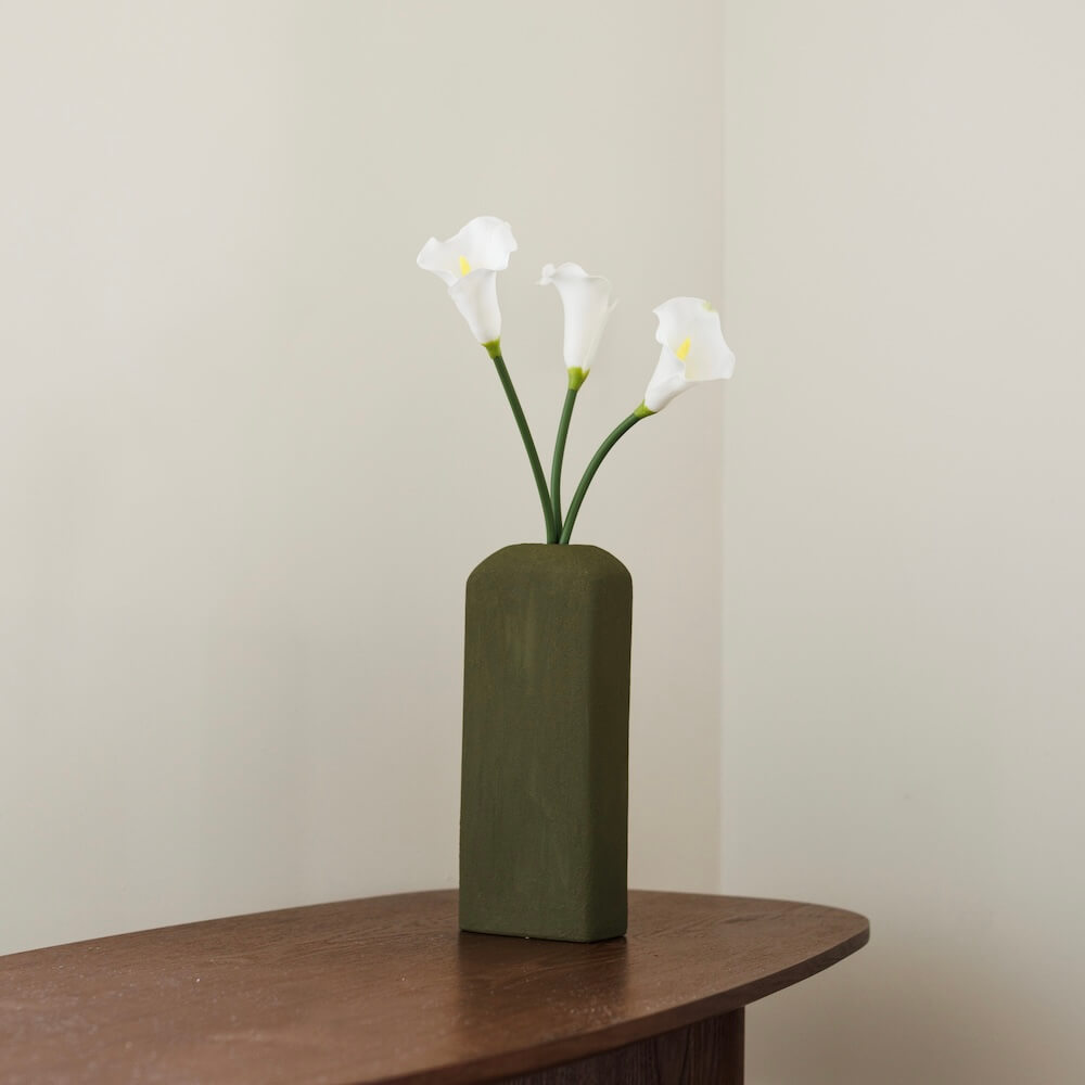 Flowrette Fleurs artificielles Arum blanc tige Real Touch
