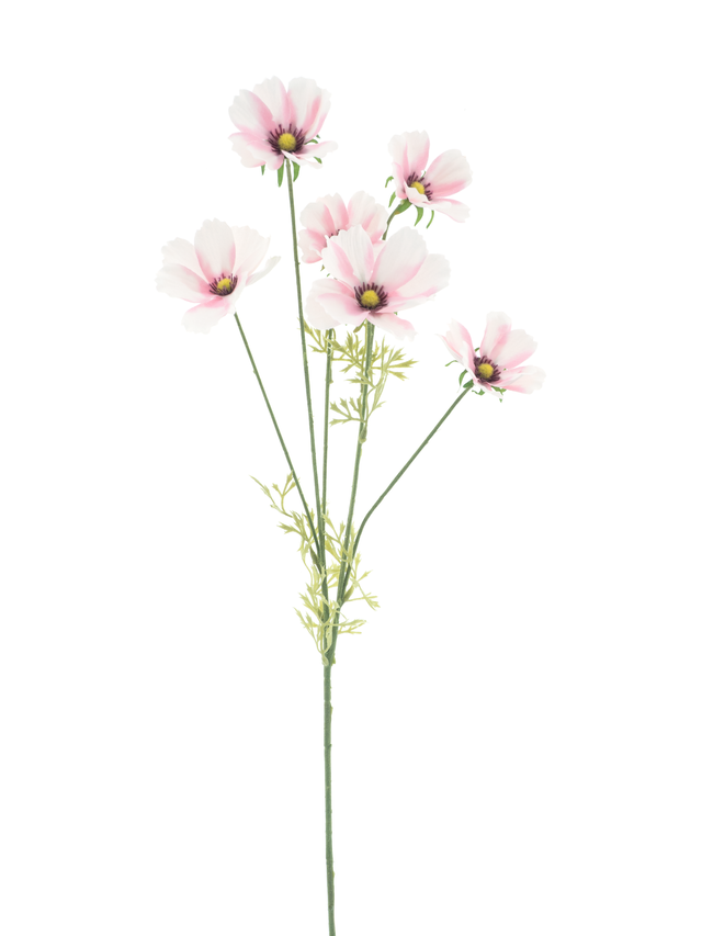 Feuillazur Tige de cosmos fleur artificielle rose 79 cm